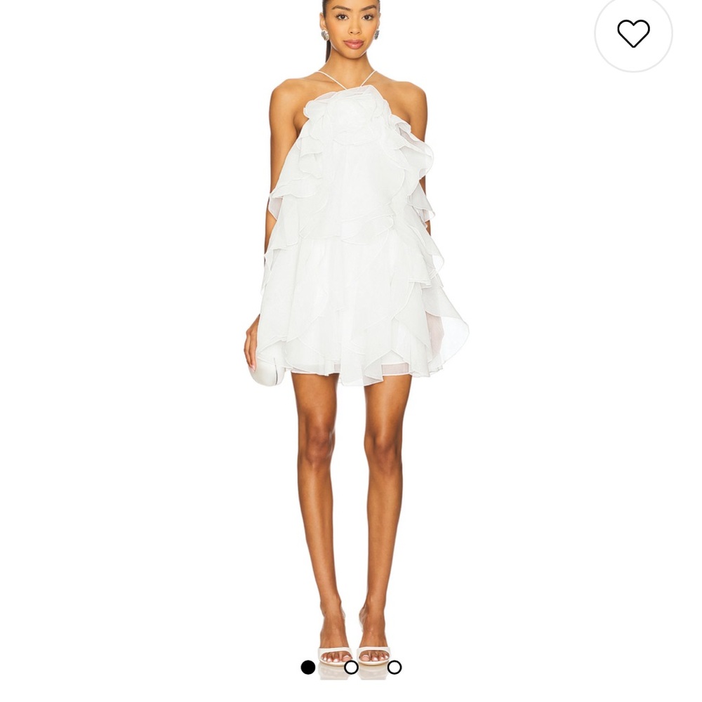 Aje Pandorea Layered Mini Dress in Ivory